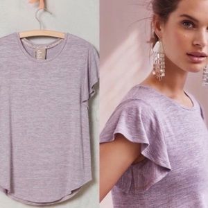 EUC Pink Anthropologie Dolan Flutter Sleeve Tee